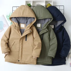 youth Autumn Winter Hooded Parka