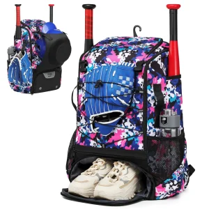 Baseball Equipment bat Backpack with Shoe Compartment